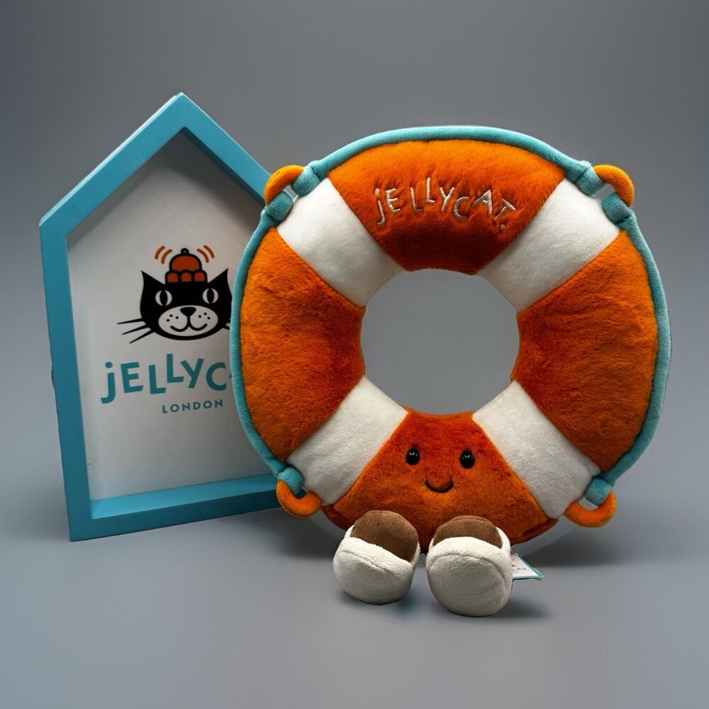 Jellycat Amuseables Life Ring Plush 13" AUTHENTIC U.S. Seller New With Tags